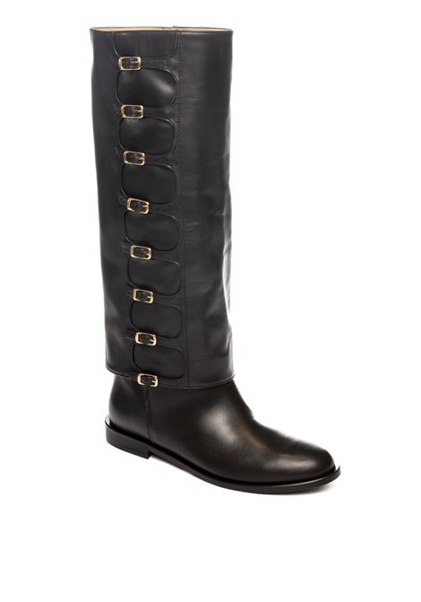 Black leather boot WO MILANO | W341VIT-NERO